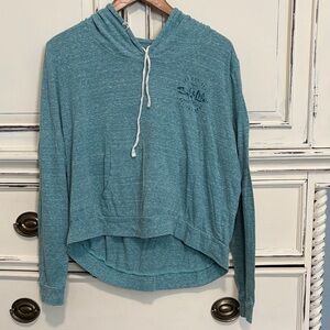 Salt Life Teal Heather Crew with Navy Logo